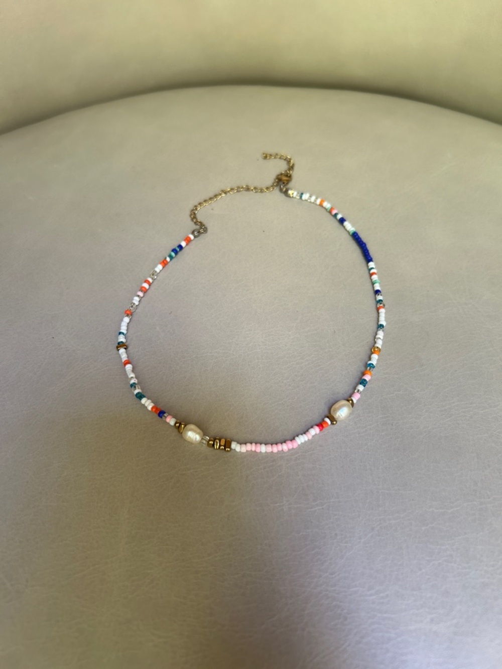 Beaded Multicolor Pearl Accent Necklace